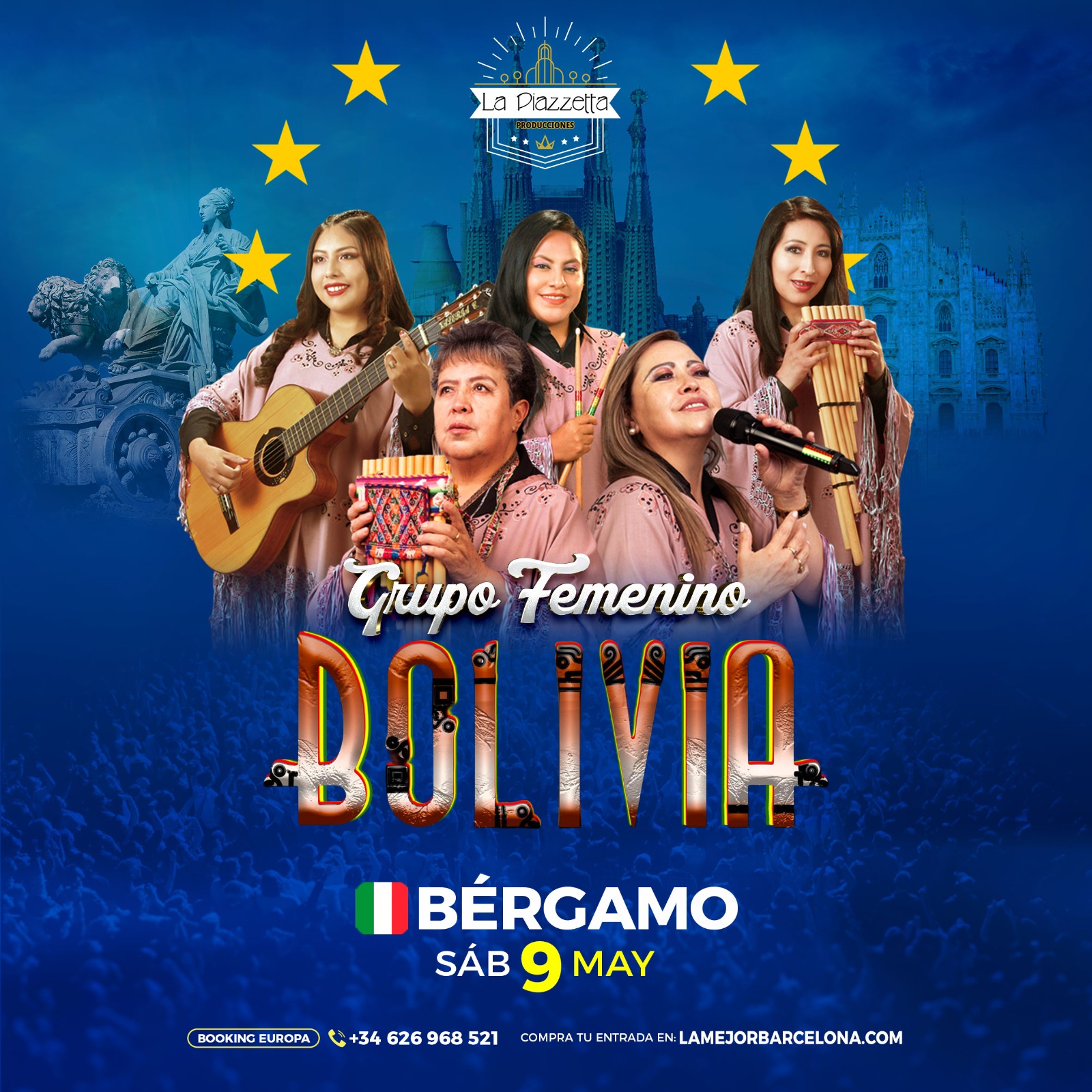 Grupo Femenino Bolivia en Bergamo